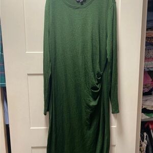 Banana Republic Forest Green Long Sleeve Dress